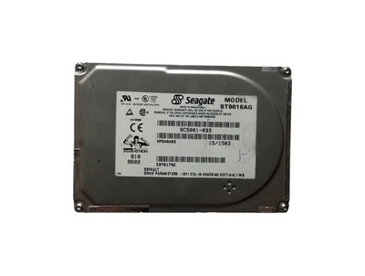 ST9816AG - Seagate 816MB 4500RPM ATA/IDE 120KB Cache 2.5-inch Hard Drive