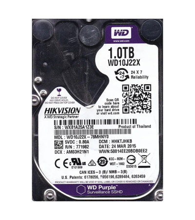 WD10J22X-78MHNY0 - Western Digital 1TB 5400RPM 2.5" SATA 6Gb/s Surveillance HDD