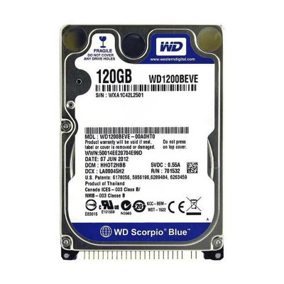 WD1200BEVE-00A0HT0 - Western Digital 120GB 5400RPM PATA 8MB 2.5" HDD