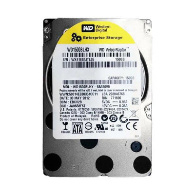 Western Digital VelociRaptor 150GB 10000RPM SATA 3Gb/s 2.5 HDD for ProLiant DL360p Gen8 Servers