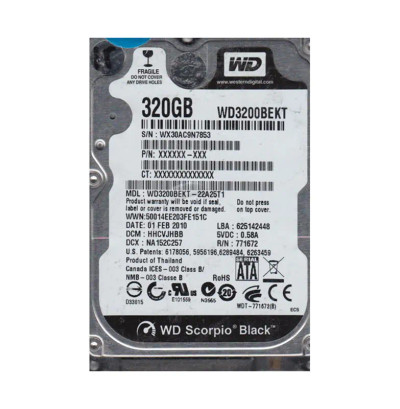 WD3200BEKT-22A25T1 - Western Digital 320GB 7200RPM SATA 16MB 2.5" HDD