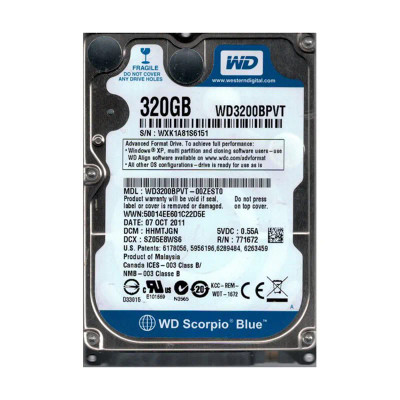 WD3200BPVT-00ZEST0 - Western Digital 320GB 5400RPM SATA 2.5-Inch HDD