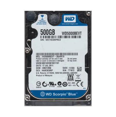 WD5000BEVT-35A0RT0 - Western Digital 500GB SATA 5400RPM 2.5" HDD
