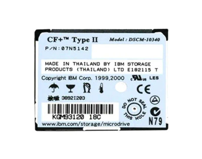 07N5142 - IBM 340MB 3600RPM 1.8" CompactFlash Type II HDD