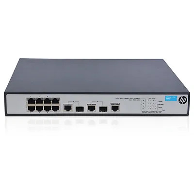 HP 1910-8-PoE+ Switch 8 Ports Manageable, 10/100Base-TX, 10/100/1000Base-T, 2 x SFP Slots, Layer 2 Supported - JG537