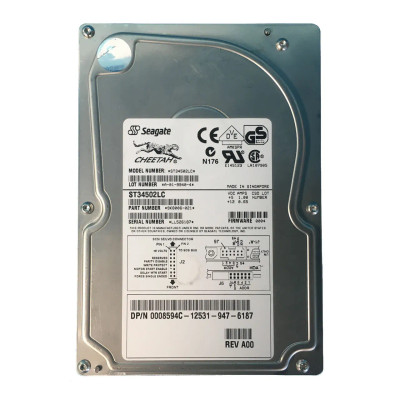 Dell Seagate Cheetah 9LP 4.5GB 10000RPM Ultr2 Wide SCSI 80-Pin Hard Drive compatible with servers, 3.5-inch, 1MB Cache