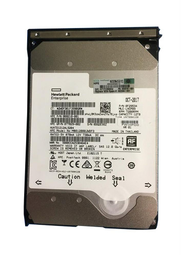 HPE 12TB 7200RPM SAS Helium Hard Drive for ProLiant Gen9/10 Server - 877029-002