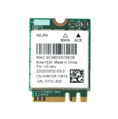 VM1D6 - Dell 802.11ac Bluetooth PCIe WiFi Adapter