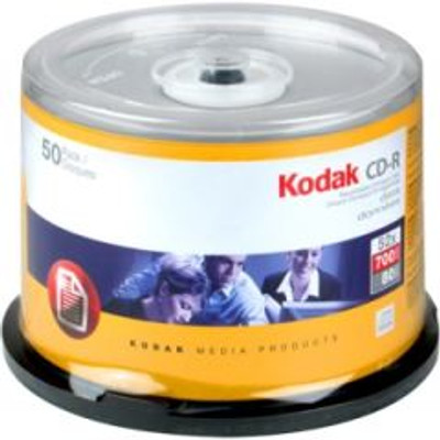Kodak 52x CD-R Media 700MB 120mm Standard 50 Pack Spindle for data storage and burning discs