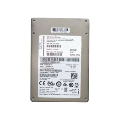 IBM 800GB SAS 12Gb/s 2.5 SSD for Storwize V5000 G2, part number 01AC601, compatible with server storage solutions