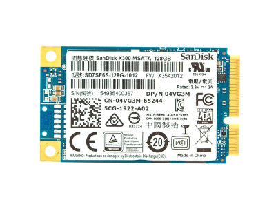 04VG3M - Dell 128GB SATA 6Gb/s mSATA 1.8" SSD