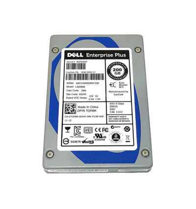 Dell 200GB MLC SATA 6Gb/s SSD 2.5 Drive 0TGR8K for Servers