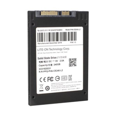 Lite-on MU 3 Series 240GB 2.5 SATA3 SSD 3D TLC for PH6-CE240 Servers