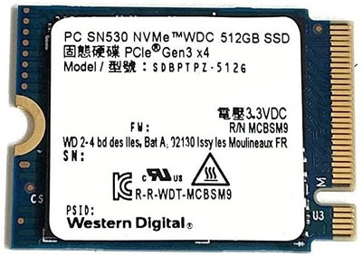 SDBPTPZ-512G - Western Digital 512GB PCIe NVMe 3.0 M.2 SSD