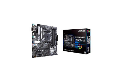 Asus Prime B550M-A Desktop Motherboard AMD B550 Chipset AM4 - Compatible with Socket AM4, ideal for desktop PCs