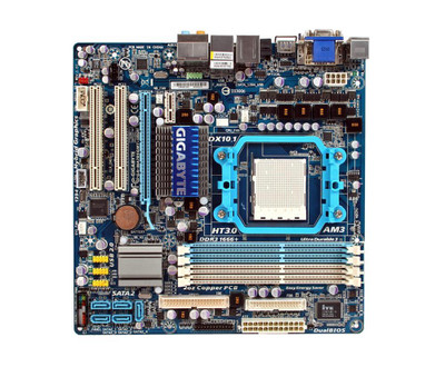 Gigabyte MA785GMT-UD2H AMD Socket AM3 Micro-ATX Motherboard for AMD Phenom II/Athlon II CPUs - DDR3, 5x SATA - Computer