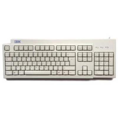 IBM PS2 Portuguese Keyboard 02R0223, compatible with IBM PS2 systems, black keys with Portuguese layout