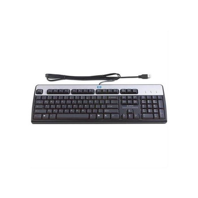 HP SmartCard 2-Tone USB Keyboard in Silver/Carbonite for Hebrew language input, compatible with HP ProLiant servers