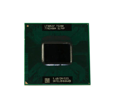 HP 1.60GHz 533MHz FSB 2MB L2 Cache Socket PGA478 Intel Mobile Core 2 Duo T5200 Processor compatible with laptops