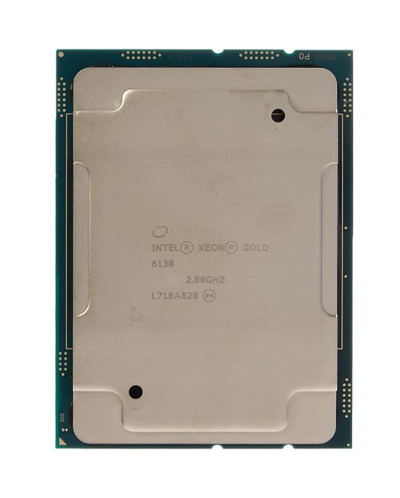 HP Xeon Gold 6138F 20-Core Processor 873050-B22 LGA3647 2.00GHz 27.5MB L3 Cache for servers