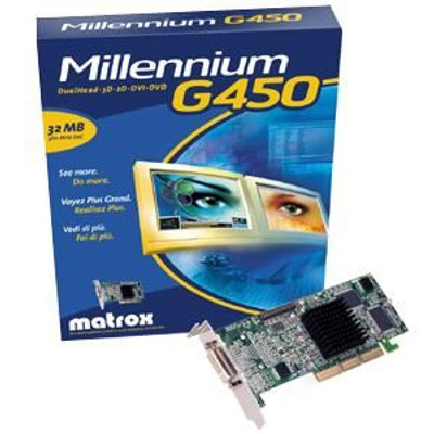 HP Matrox G450 32MB DDR SDRAM AGP 4x Dual VGA Video Card for High Resolution Displays