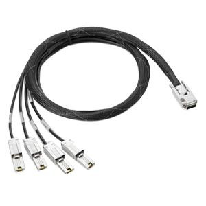HP StorageWorks SAS IB 1X4 to mini-SAS 4X1 Fan-out Cable, SFF-8088 to SFF-8470, 6.6ft, compatible with servers