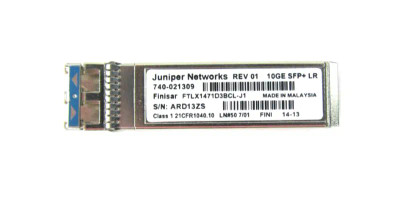 Juniper 10Gbps 10GBase-LR Single-mode Fiber SFP+ Transceiver Module for 10km 1310nm LC Connector - Network Equipment Juniper 10Gbps 10GBase-LR Single-mode Fiber SFP+ Transceiver Module for 10km 1310nm LC Connector - Network Equipment