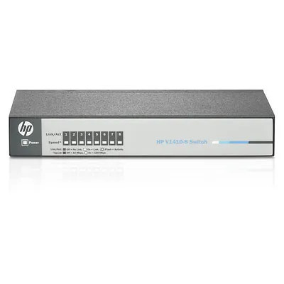 HP V1410-8 Ethernet Switch with 8 RJ-45 10/100Base-TX Ports for Network Connectivity