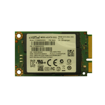 Crucial M550 Series 256GB MLC SATA 6Gb/s mSATA SSD - CT256M550SSD3 - Compatible with servers