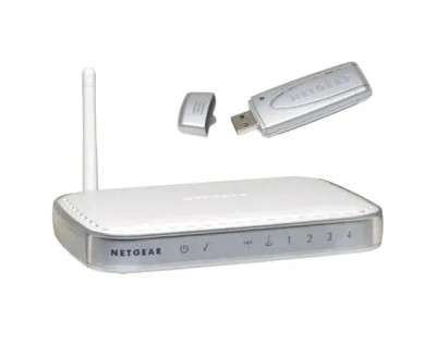 WGB111NA - NetGear 4-Port 10/100 54Mbps 802.11b/g USB Wireless Router