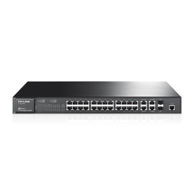 TP-LINK TL-SL5428E 24-Port SFP 10/100Mbps + 4-Port Gigabit L2 Managed Switch - Rack Mountable