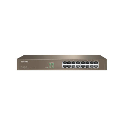 Tenda 16-Port Gigabit Ethernet Switch TEG1016D for high-speed network connectivity in office or home settings
