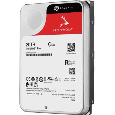 Seagate IronWolf Pro 20TB SATA 6Gb/s 7200RPM 256MB Cache Hard Drive for Servers