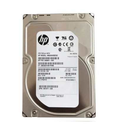 MB2000EBZQC-QR - HP 2TB SATA 7200RPM 3.5" Hot-Plug HDD