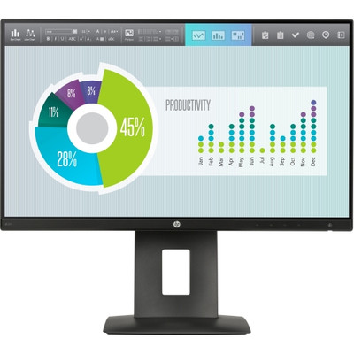 HP Z22n 21.5 1920x1080 IPS LED Monitor with USB/VGA/HDMI & Display 1.2 Ports - mounted in office workspace