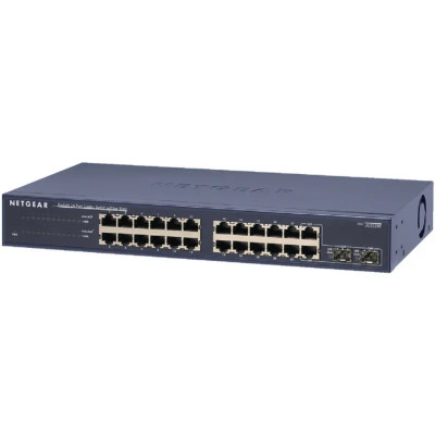 JGS524PE-100AJS - NetGear 24-Port Gigabit 12-Port PoE+ Unmanaged Network Switch