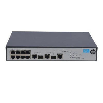 HP 1910-8-POE+ Switch JG537AS#ABA for small business networks, 8 ports, Power over Ethernet, compact design