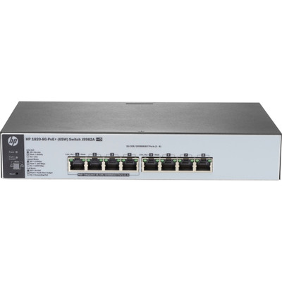 HP 1820-8G-PPoE+ Switch with 4 PoE+ Ports for ProLiant DL360p Gen8 Servers
