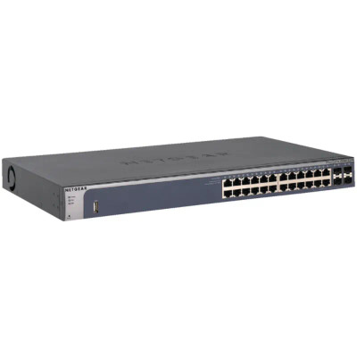 Netgear ProSafe GSM7224v2 Ethernet Switch 24-Port 4 Slot 10/100/1000Base-T 4 x SFP - Ideal for Networking Setups