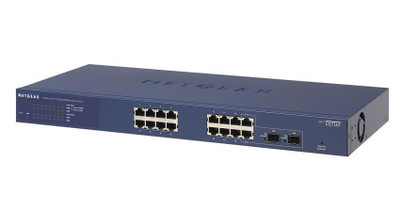 Netgear ProSafe 16-Port Gigabit Ethernet Smart Managed Switch, Rack-mountable, GS716T200EUS, for high-speed networking