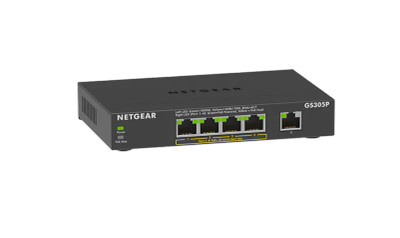 GS305Pv1 - NetGear 5-Port Gigabit PoE+ Unmanaged Network Switch