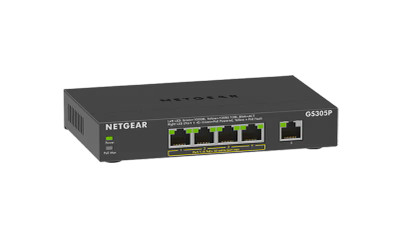 GS305P-100UKS - NetGear 5-Port Gigabit PoE+ Unmanaged Network Switch