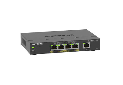 NetGear 5-Port High Power PoE+ Gigabit Ethernet Plus Switch GS305EPP for ProLiant DL360p Gen8 Servers