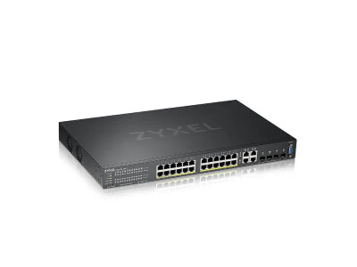 ZYXEL GS2220-28HP 24-port GbE L2 PoE Switch with GbE Uplink, ideal for network setups