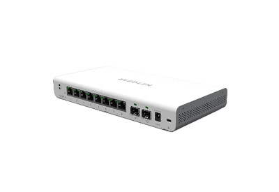 Netgear GC110 8-Port Ethernet Switch, sleek design, ideal for small businesses, compatible with various devices