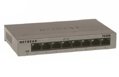 FS308-100UKS - NetGear 8-Port 10/100 Fast Ethernet Network Switch
