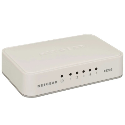 Netgear FS205 5-Port Ethernet Switch for Home or Office Networking