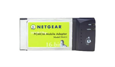 FA411 - NetGear 16-Bit 10/100Mbps PCMCIA Network Adapter