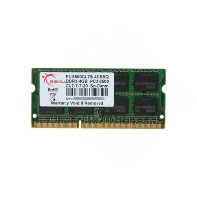 F3-8500CL7S-4GBSQ - G.Skill 4GB DDR3-1066MHz CL7 204-Pin SODIMM