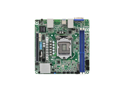 AsRock MiniITX Intel Xeon/Pentium DDR4 LGA-1200 Motherboard E3C256D2I for compact server setups